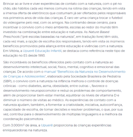 Especialistas destacam importância do contato com a natureza para desenvolvimento das crianças