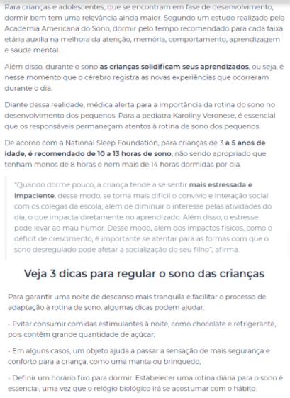 Entenda a importância do sono regular para o desenvolvimento infantil